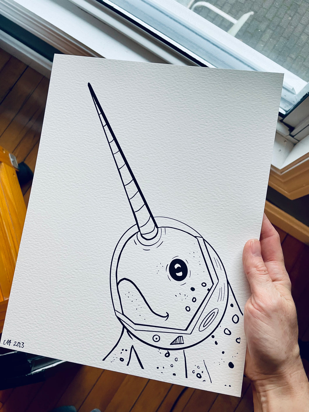 Narwhal coloring page!