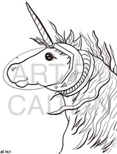 Load image into Gallery viewer, Unicorn coloring page!
