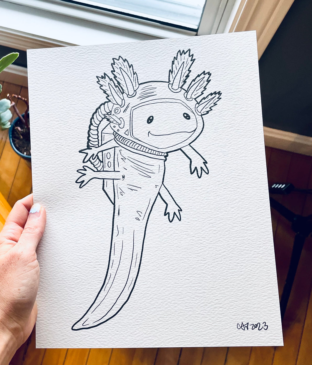 Axolotl coloring page!