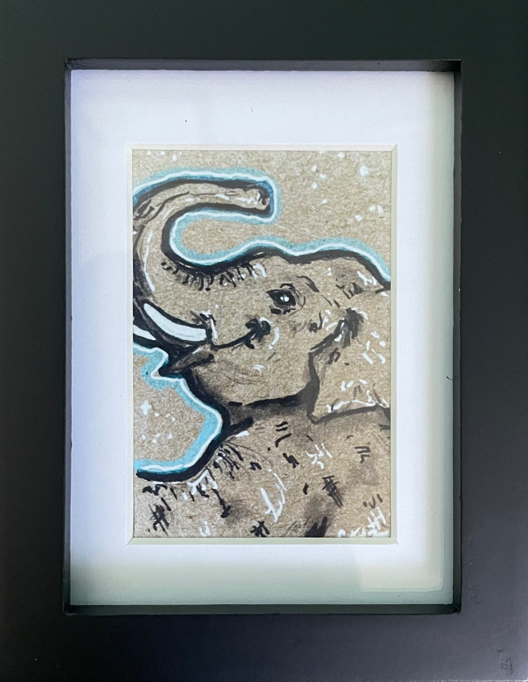 Elephant mini framed print