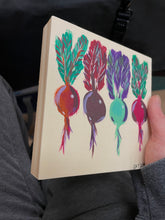 Load image into Gallery viewer, Colorful beets on wood 5x5
