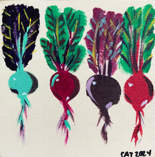 Load image into Gallery viewer, Colorful beets on wood 5x5
