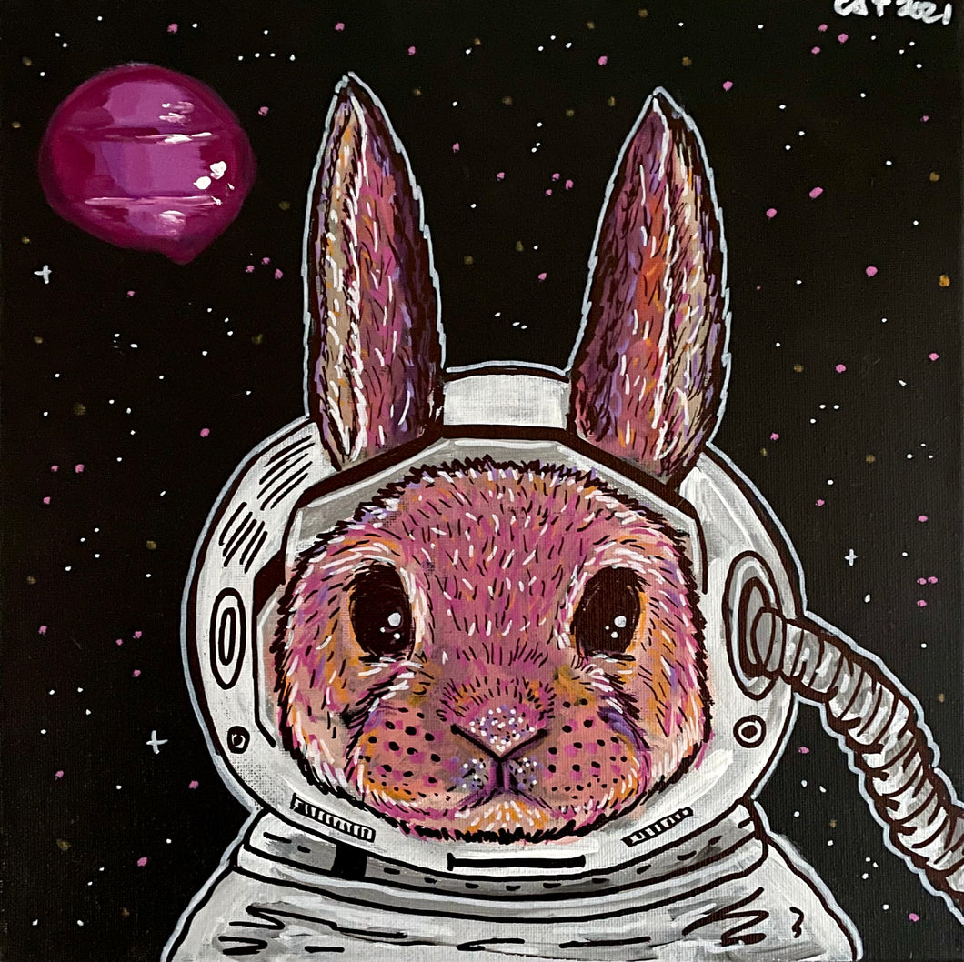 Bunny-stronaut print