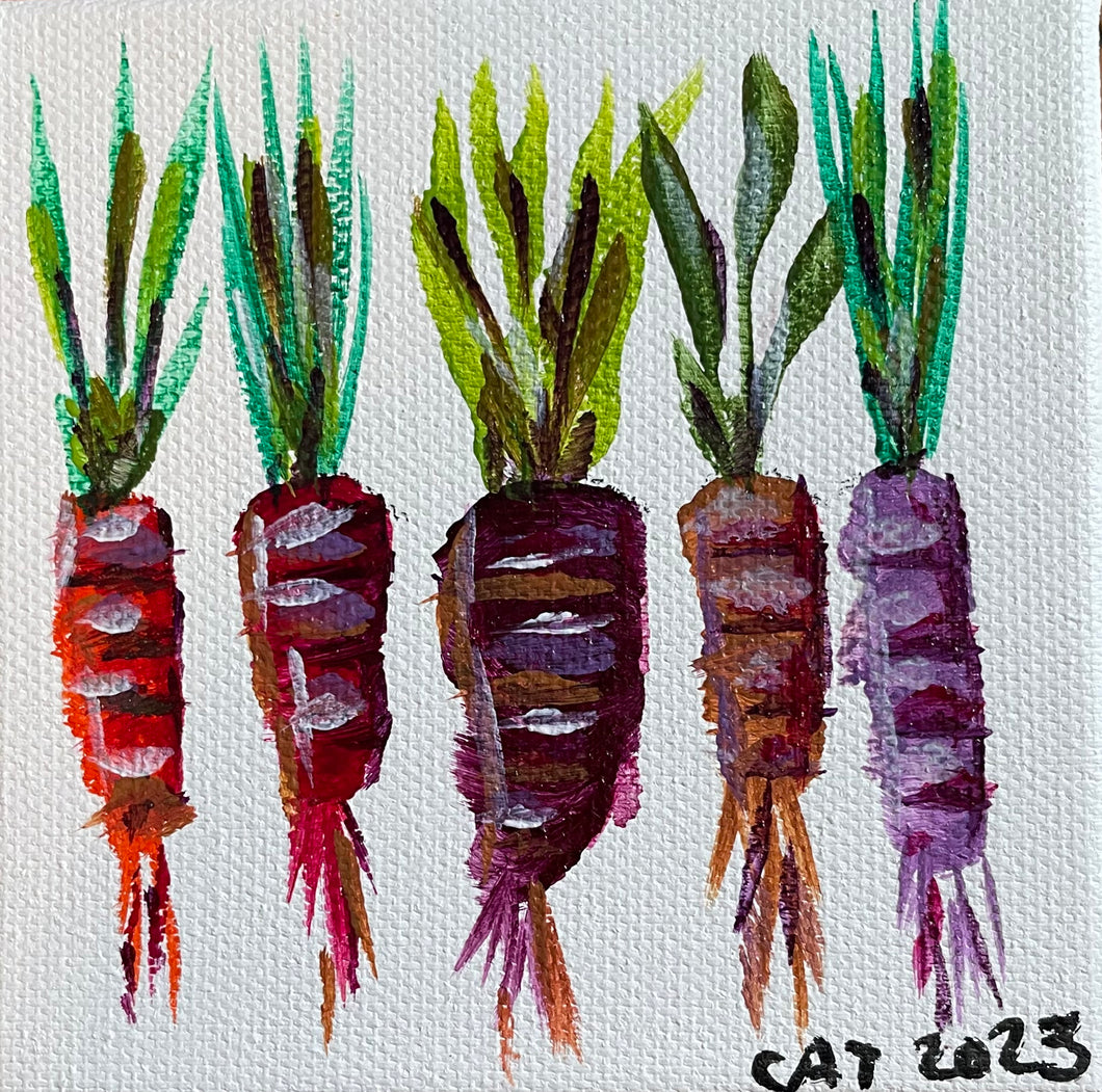 Five carrot  painting (c)