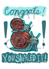 Load image into Gallery viewer, Space Snail card!
