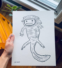 Load image into Gallery viewer, Baby Axolotl coloring page!
