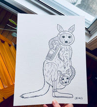 Load image into Gallery viewer, Kangaroo coloring page!
