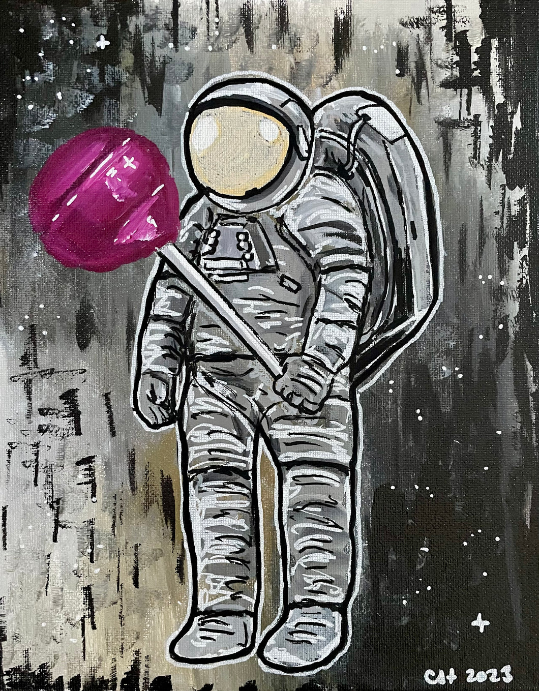 Cool astronaut with Lollipop