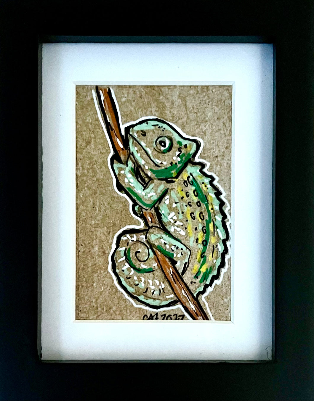 Chameleon mini framed print