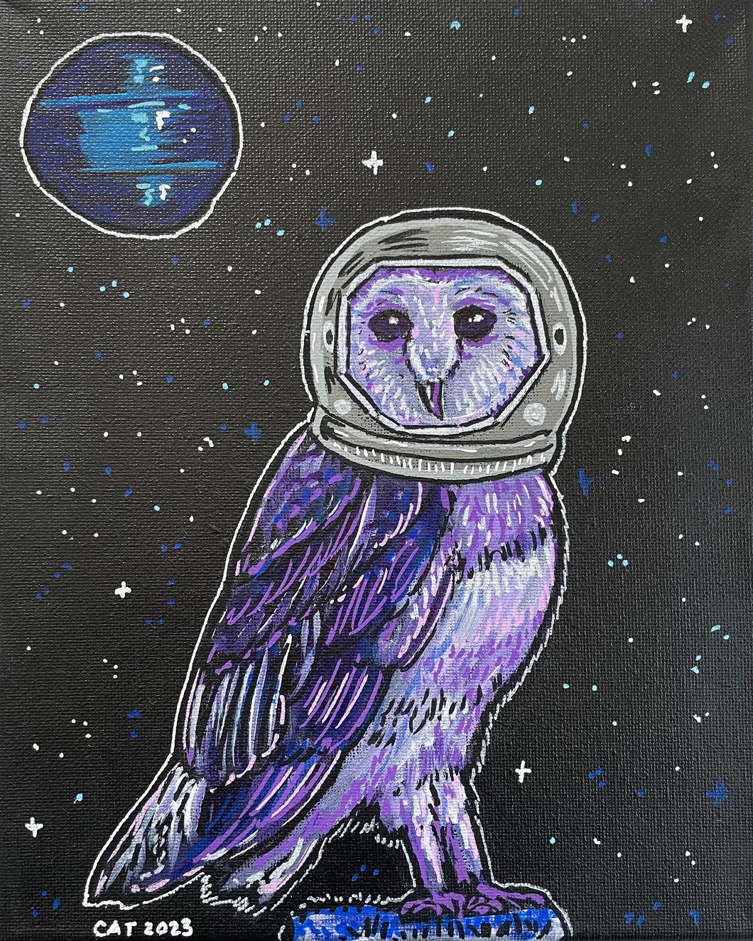 Space owl print