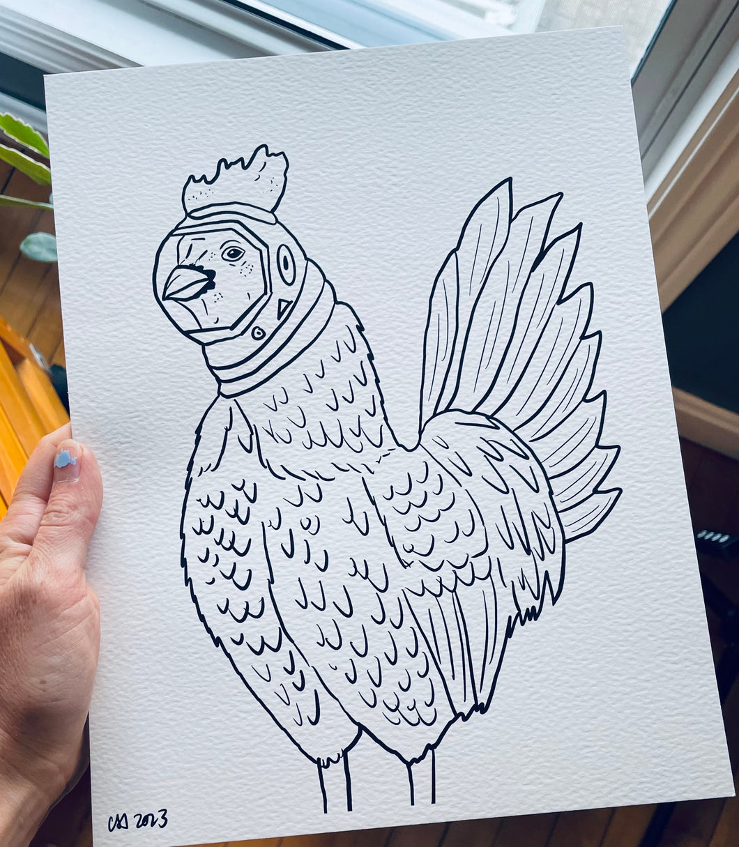 Rooster coloring page!