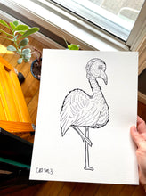 Load image into Gallery viewer, Flamingo coloring page!

