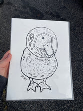 Load image into Gallery viewer, Space duck coloring page!
