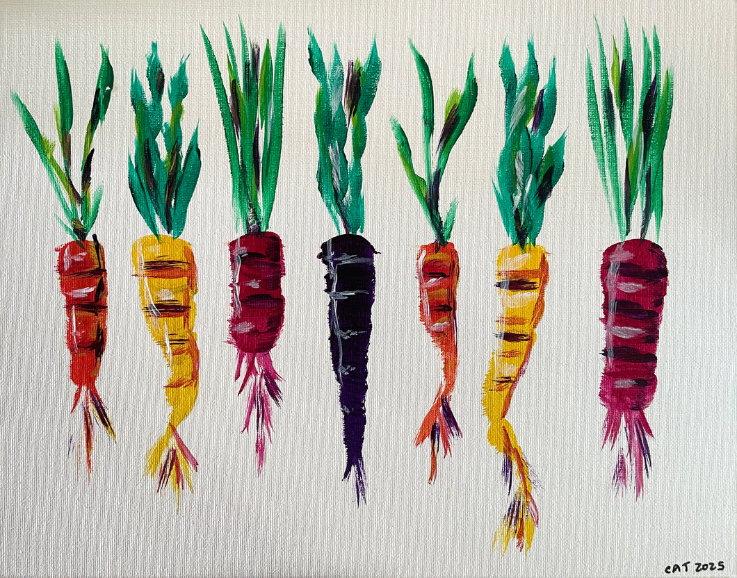 Colorful carrots 9x12 (h)