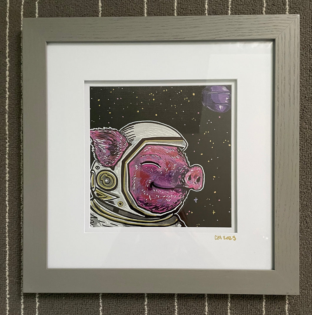 Limited Edition framed Pig print