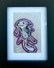 Load image into Gallery viewer, Axolotl mini framed print #1
