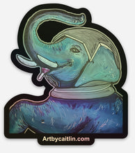 Load image into Gallery viewer, Space elephant sticker
