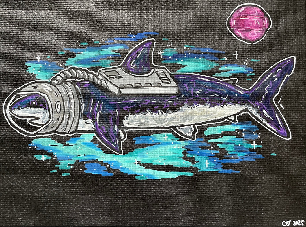 Space shark 12x16