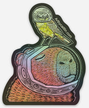 Load image into Gallery viewer, Capybara with bird sticker
