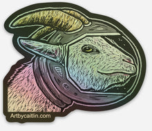 Load image into Gallery viewer, Space goat sticker
