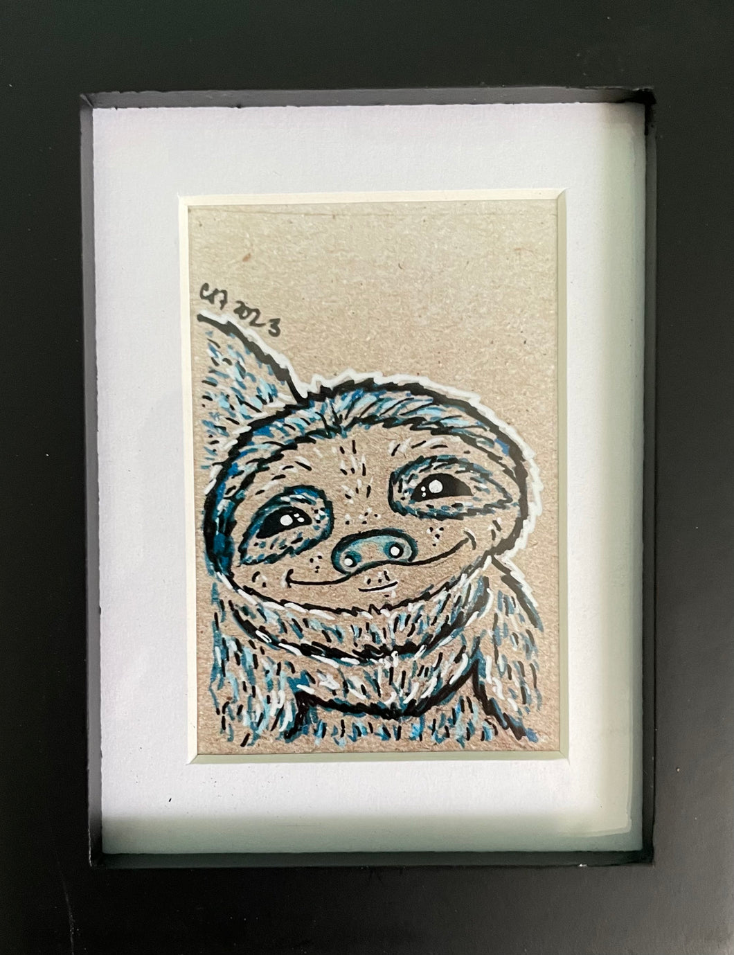 Sloth mini framed print