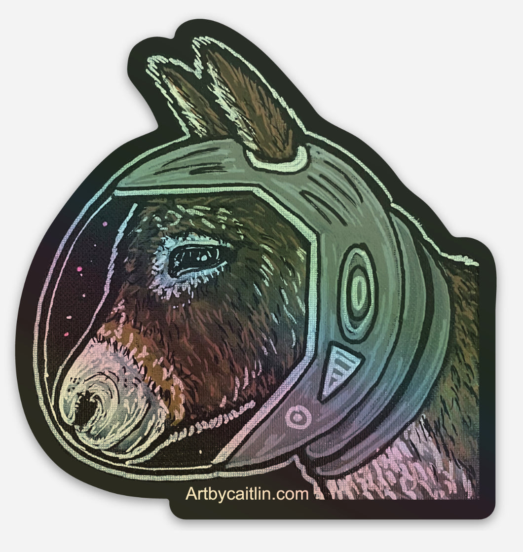Space donkey sticker
