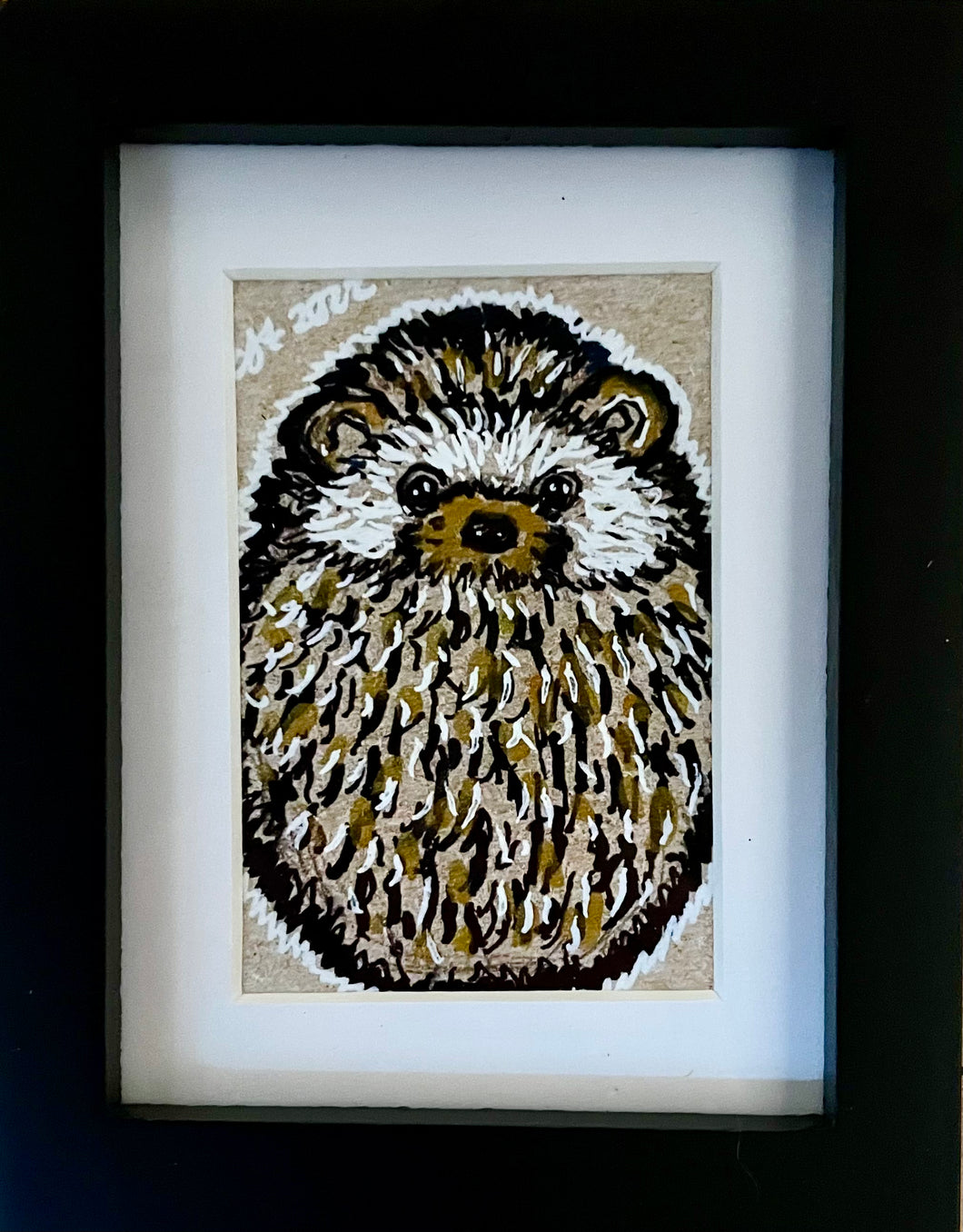 Hedgehog mini framed print