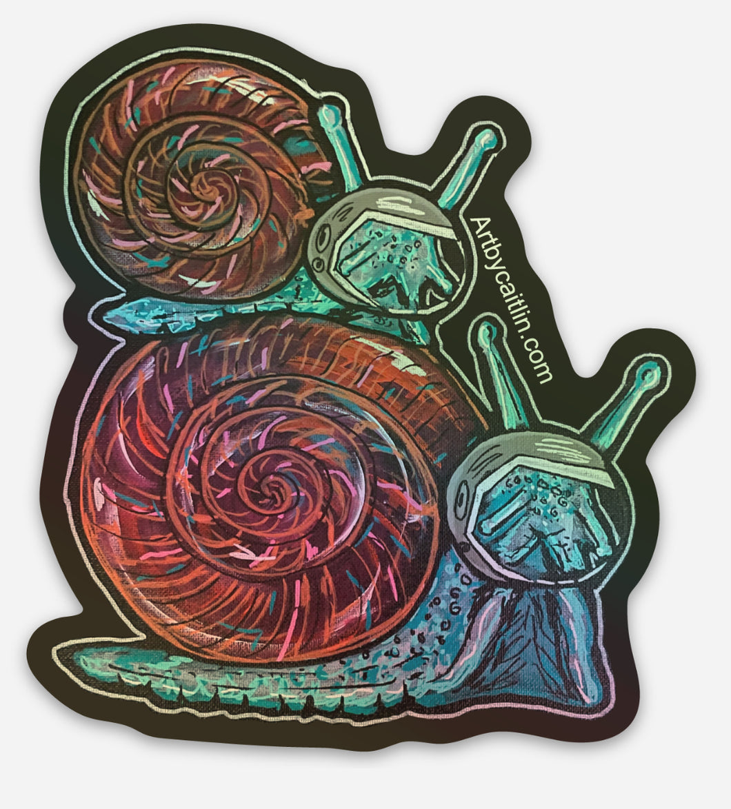 Space snail sticker