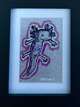 Load image into Gallery viewer, Axolotl mini framed print #2
