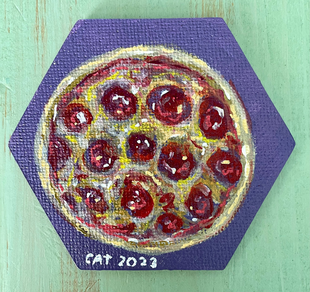 Mini pizza magnet
