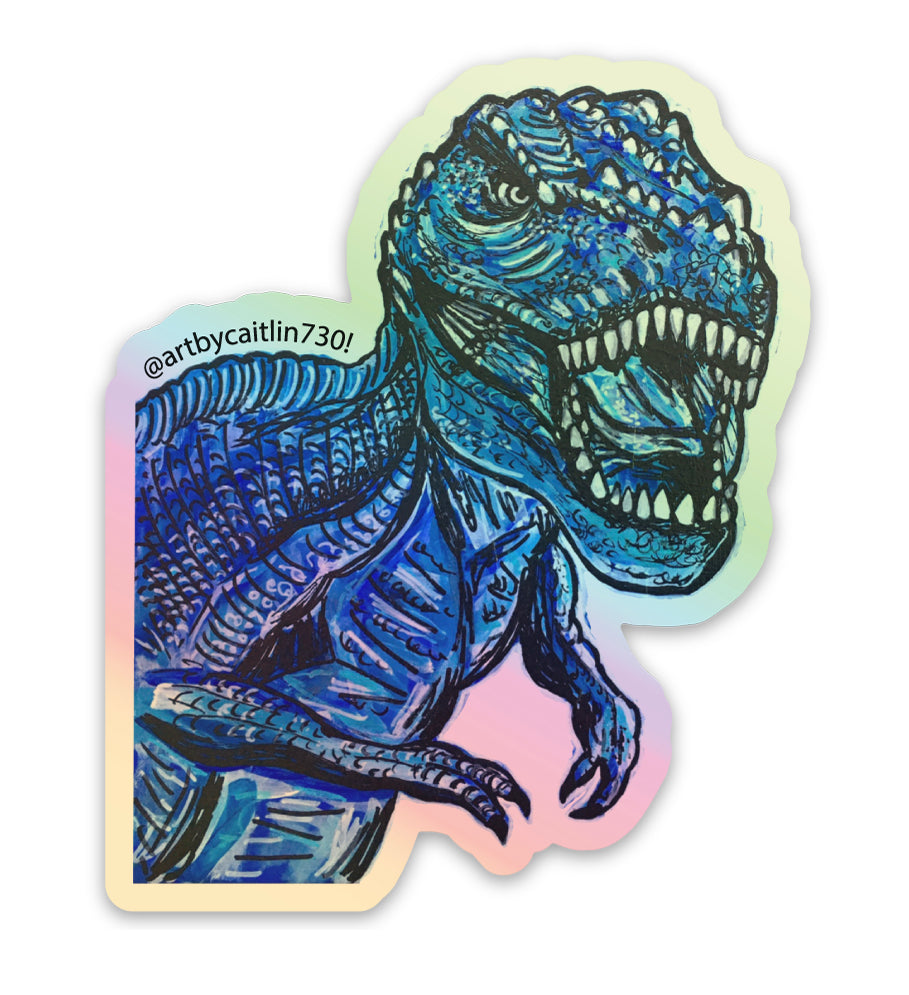 Blue Dino Sticker
