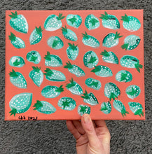 Load image into Gallery viewer, Mint Green Strawberries Painting
