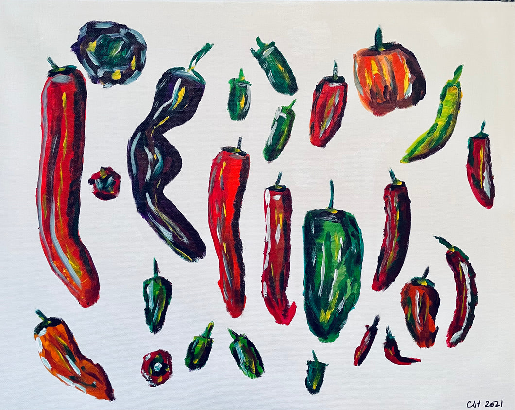 Chili pepper painting