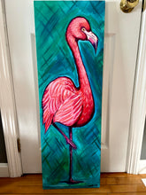 Load image into Gallery viewer, Large Flamingo painting
