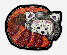 Load image into Gallery viewer, Space red panda sticker
