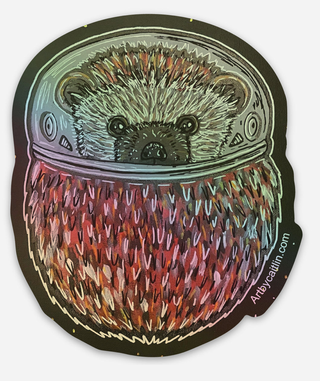 Space hedgehog sticker
