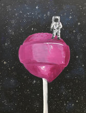 Load image into Gallery viewer, Pink Lollipop in Space print
