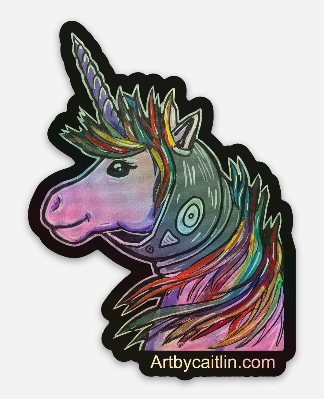 Space unicorn sticker