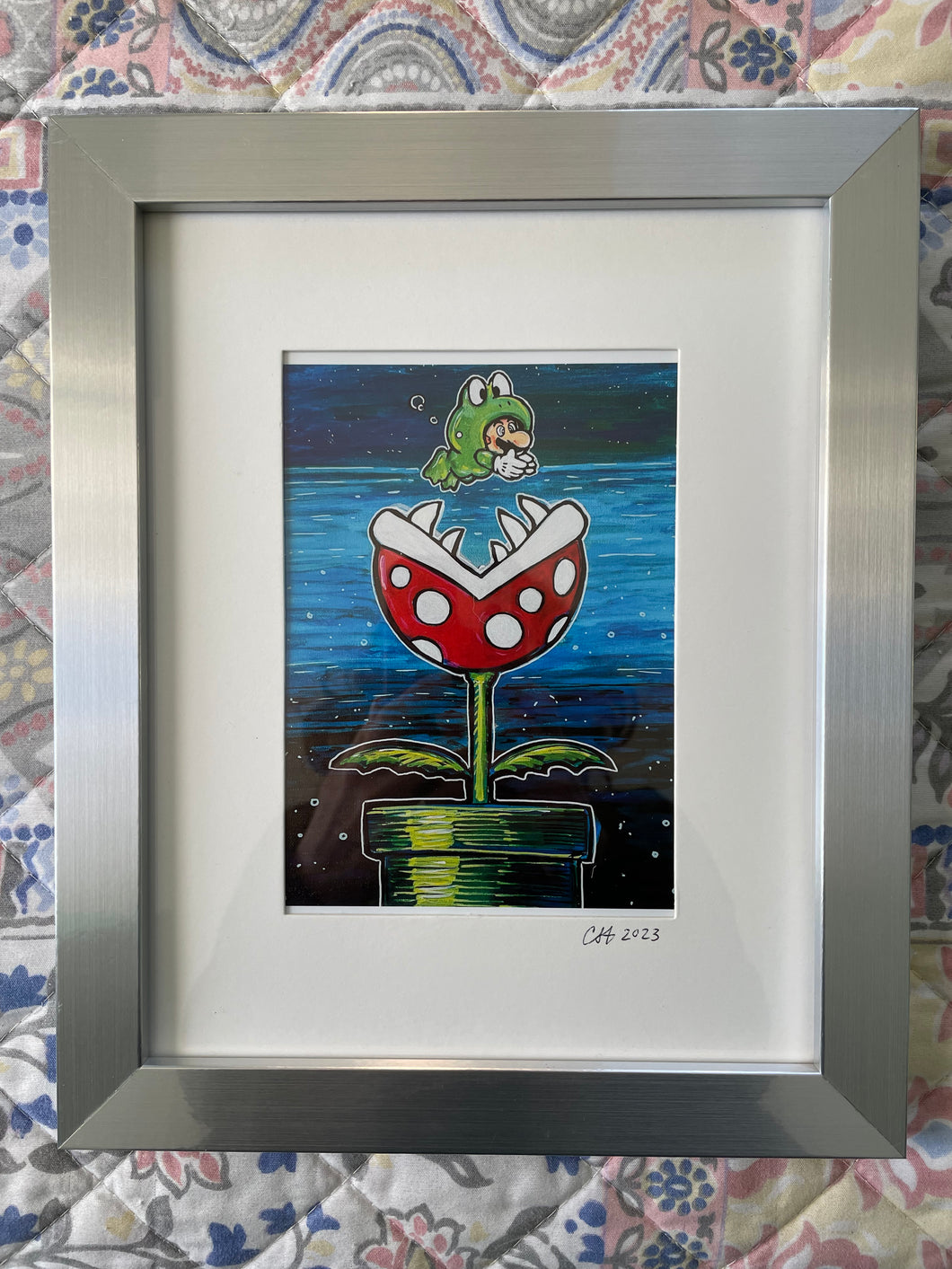 Limited Edition framed print Watch Out Mario